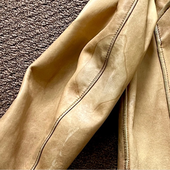 🔴SOLD🔴 Vintage distressed leather Polo Ralph Lauren repro A-1 flight jacket - Picture 14 of 15